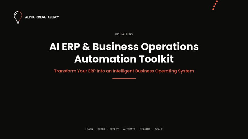 AI ERP & Business Operations Automation Toolkit™
