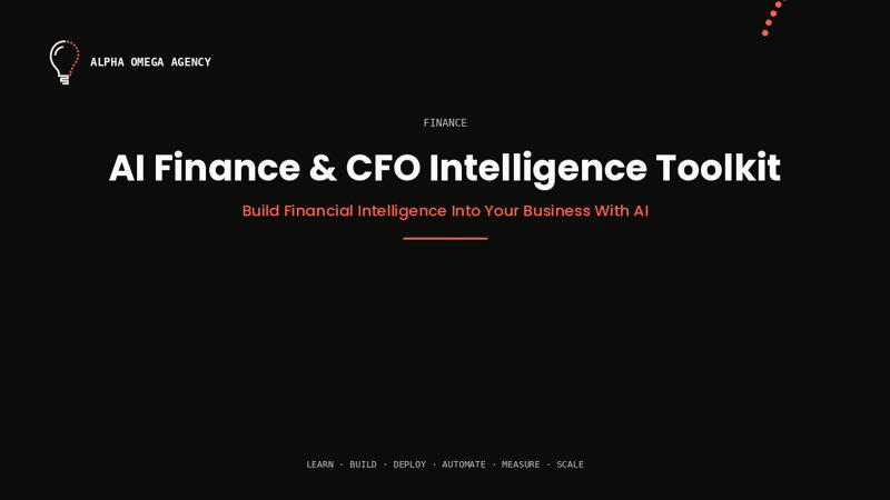 AI Finance & CFO Intelligence Toolkit™