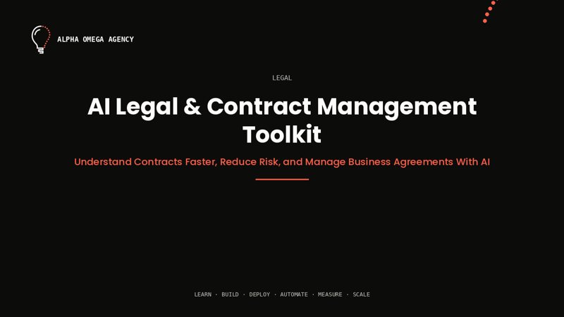 AI Legal & Contract Management Toolkit™