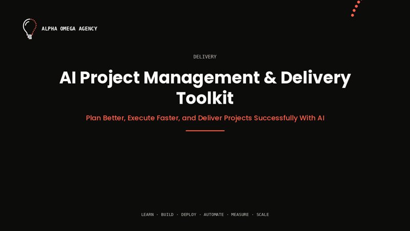 AI Project Management & Delivery Toolkit™